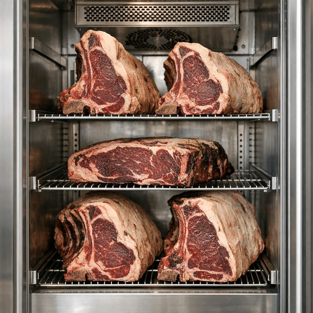 Illustration of Et Dinlendirme Dolabı Nedir, Nasıl Çalışır ve Ne İşe Yarar?