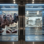 İki ayrı cam bölmeli paslanmaz çelik dry aged et dinlendirme dolabı