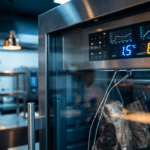 Dry aged dolabının dijital sıcaklık ve nem sensörlü kontrol paneli