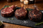 21, 45 ve 90 gün dry aged olgunlaştırılmış üç antrikot bifteğinin karşılaştırması