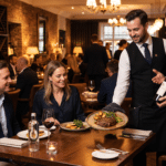 Steakhouse garsonunun misafirlere dry aged bifteği menü diliyle anlatması