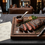 Steakhouse menüsünde dry aged steak sunumu, fiyatlandırma ve menü mühendisliği