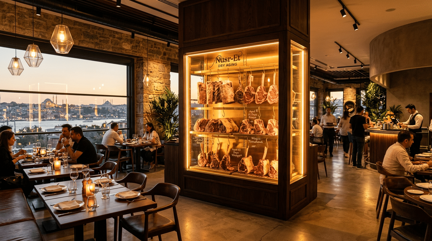 Türkiye'de dry aged et pazarı, modern steakhouse dry aged vitrini İstanbul